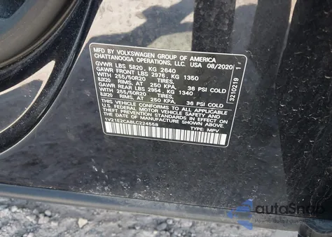 2020 Volkswagen Atlas Cross Sport 3.6L V6 Se W/Technology/3.6L V6 Se W/Technology R-Line из США, поврежденный, VIN 1V21E2CA8LC224558